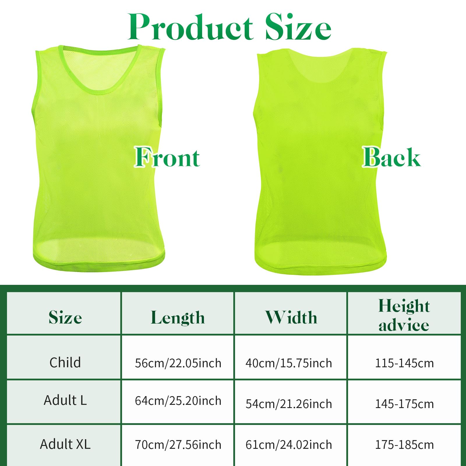 Newcotte 24 Pcs Pinnies Scrimmage Vests Team Practice Jersey Nylon Mesh Pennies for Soccer Basketball Sports
