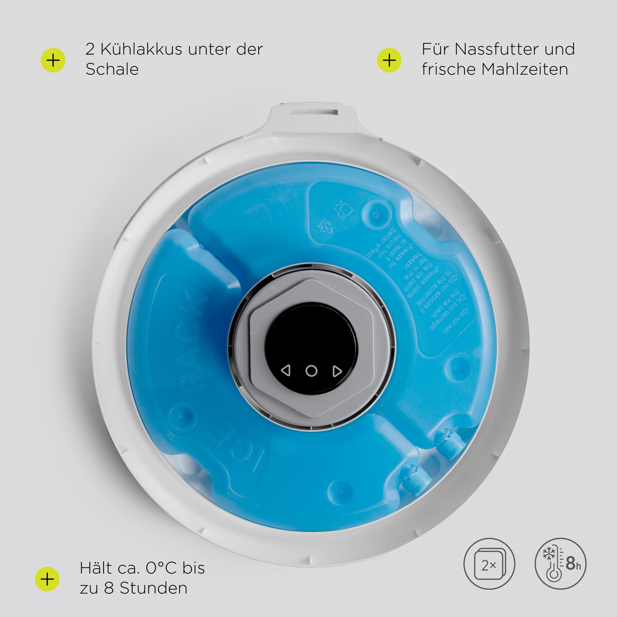 Nube Futterautomat Katze Nassfutter, Mit Kuehlung, Wi-Fi Smart App | Manuelle Steuerung, 6 Kammern Zu 150 ml, 4000 mAh Akku, Edelstahlschale, Anti-Jam, Panelsperre