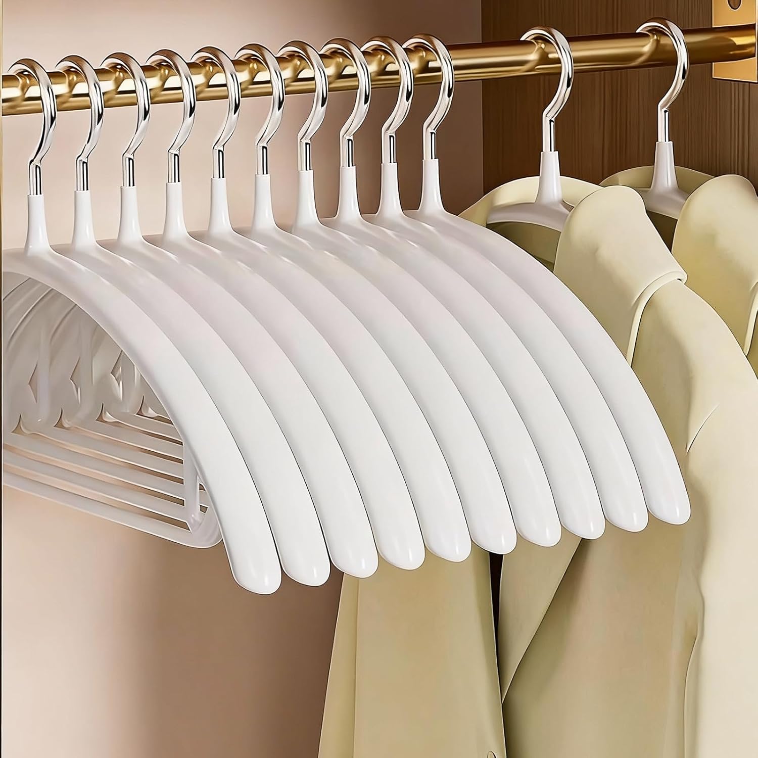 SLMT Sweater Hangers No Shoulder Bump Metal Coat Hangers Non Slip Clothes Hangers for Closet (20 Pack)