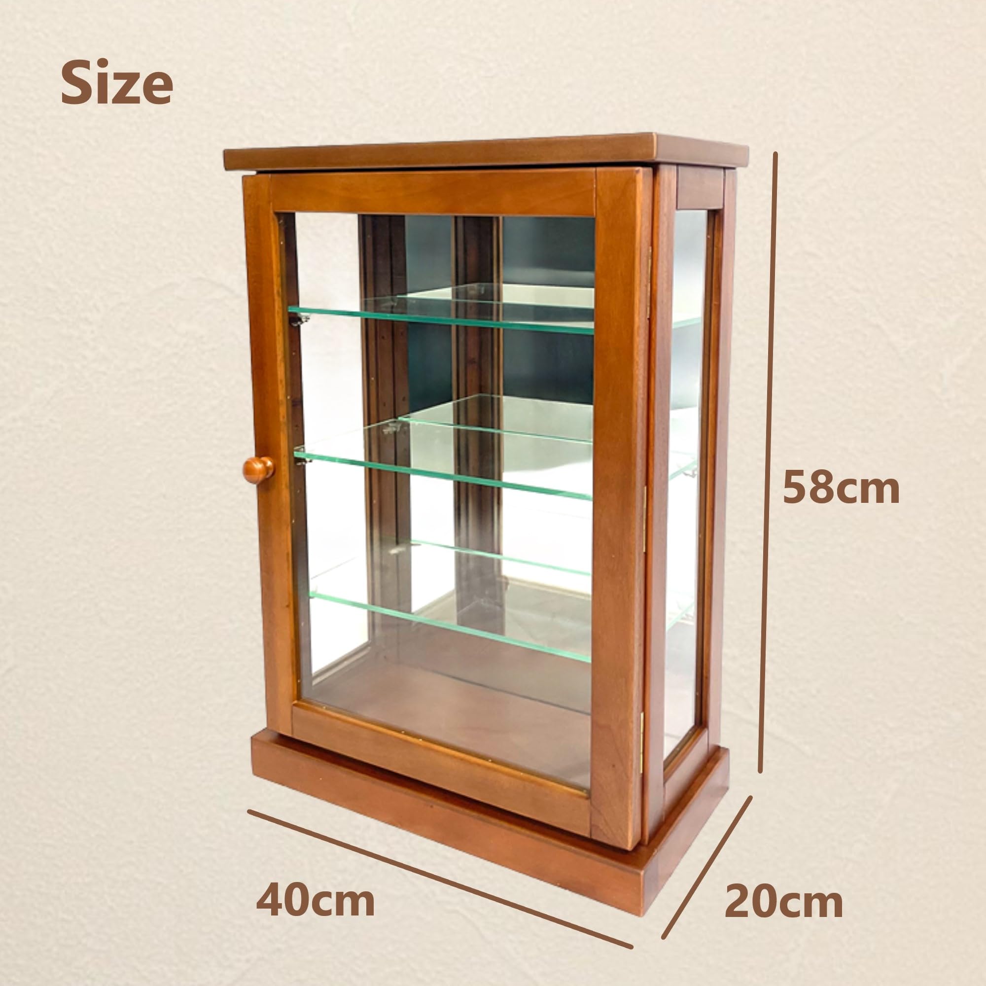 Amazon.co.jp: WOODPAL ショーケース ガラスディスプレイ 40cm