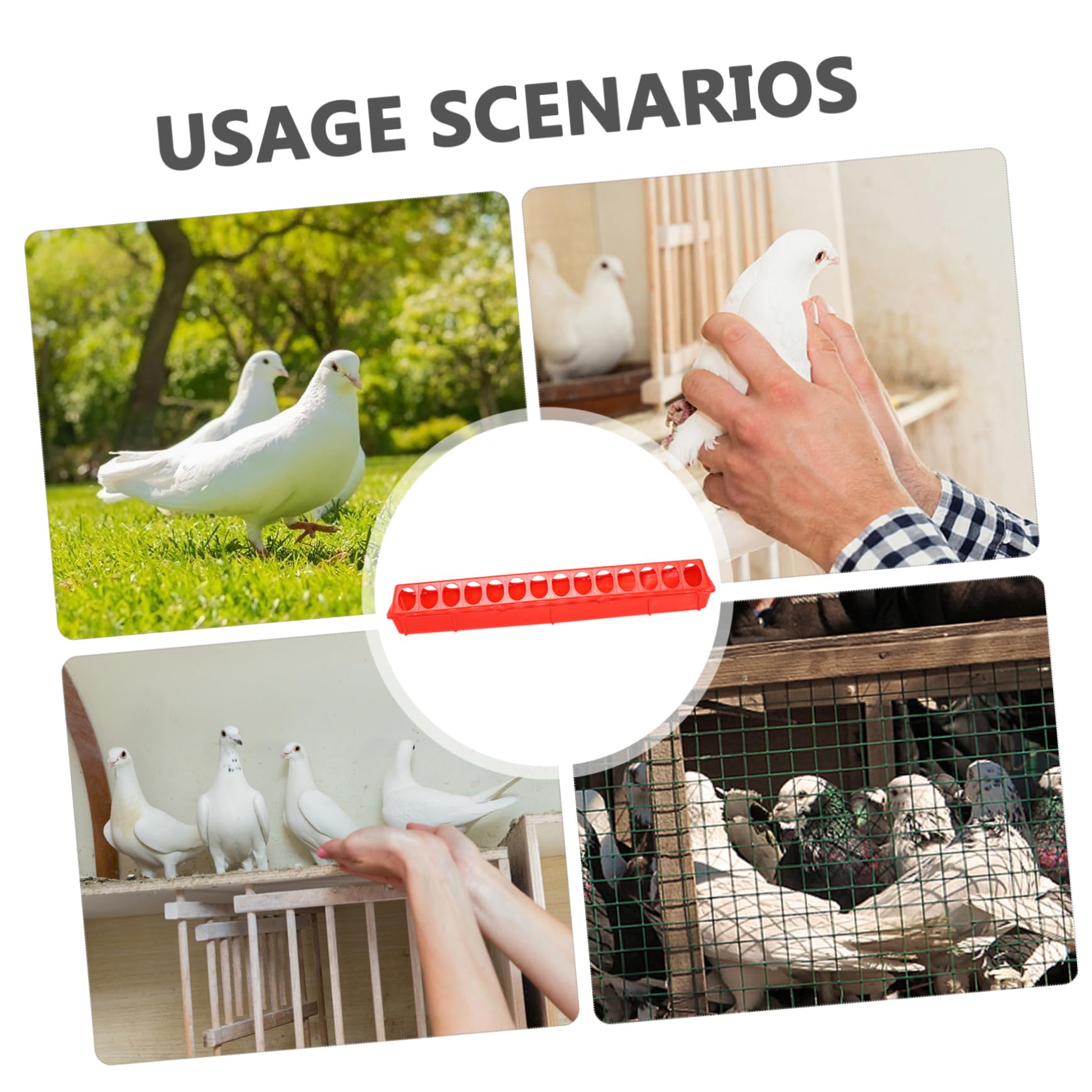 VICASKY 2 Pcs Poultry Feeding Troughs and Easy to Clean Chicken Duck Feeders for Convenient Use and Odorless Material for Livestock Feeding