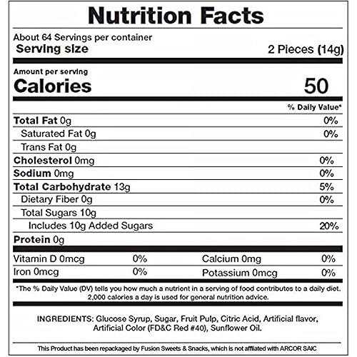 Miniatura 2 de Caramelos duros rellenos de fresa, envueltos individualmente, bolsa a granel de 2 libras, color rojo