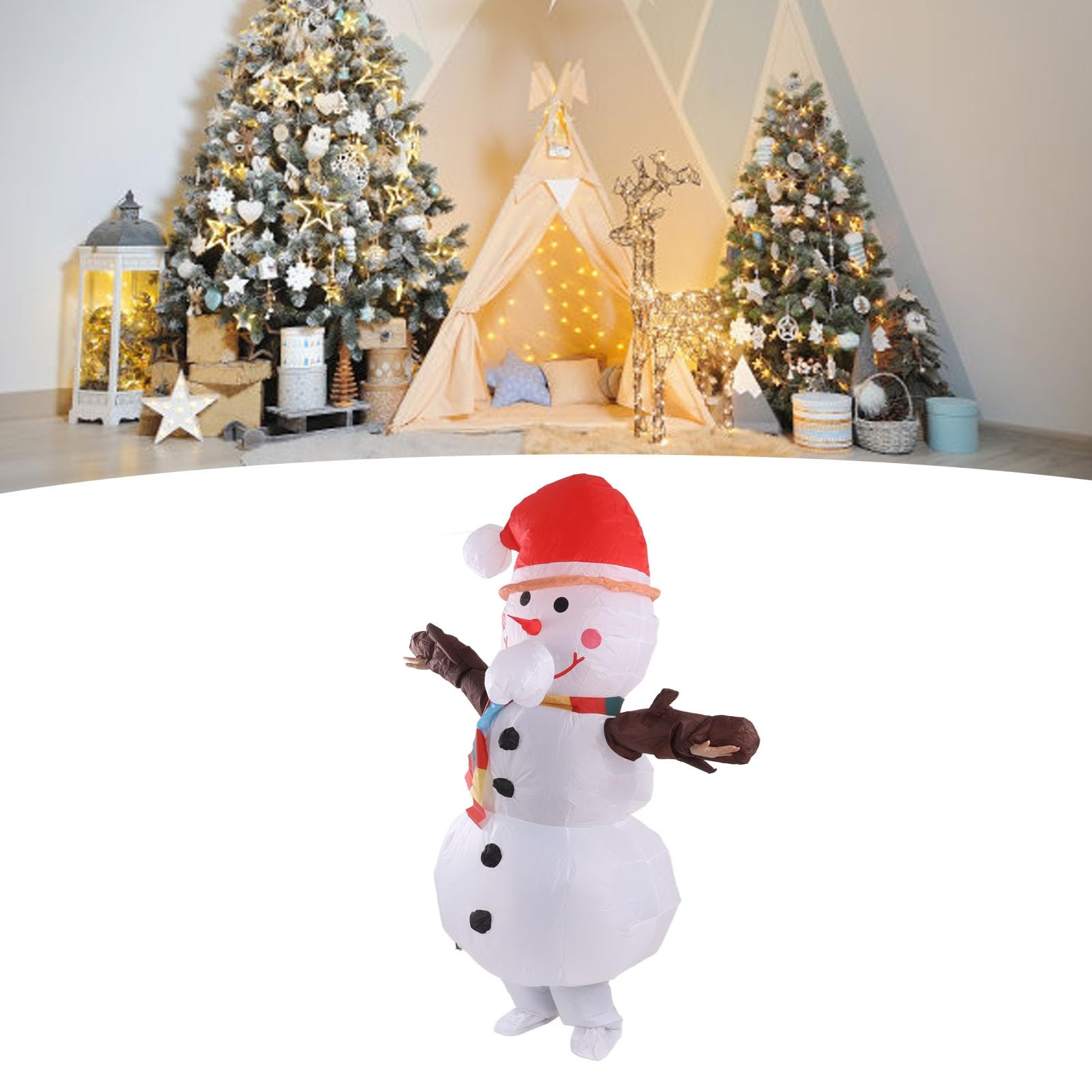 Disfraz Inflable de Navidad para Adultos, Traje Inflable de