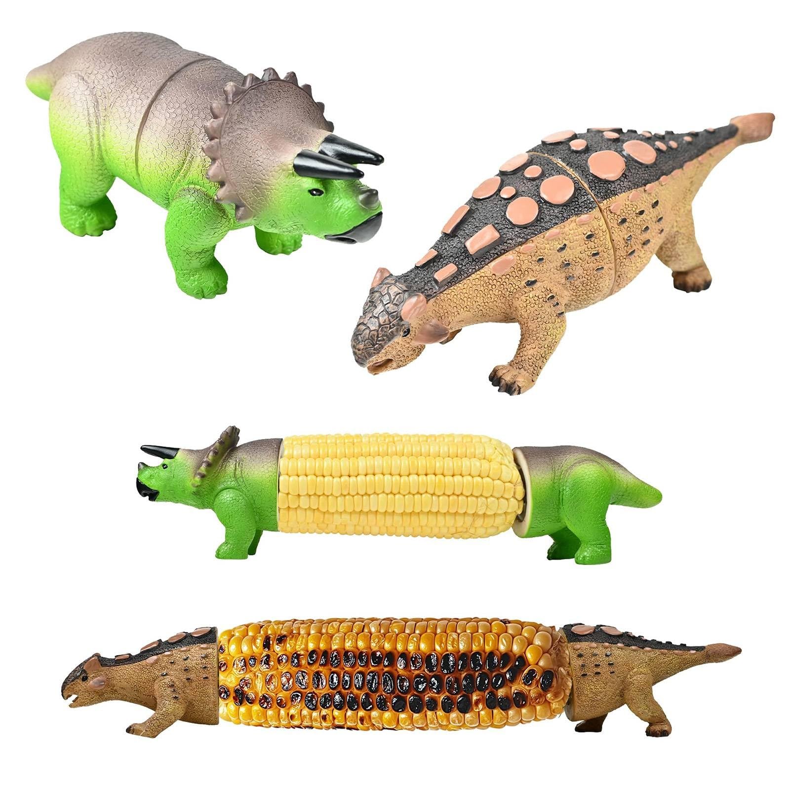 Corn Holders for Corn On The Cob โ Unique Dinosaur Corn Cob Holder for BBQ Cooking, 2025 Cute Dino with Stainless Steel Prongs, Reusable and Easy to Clean