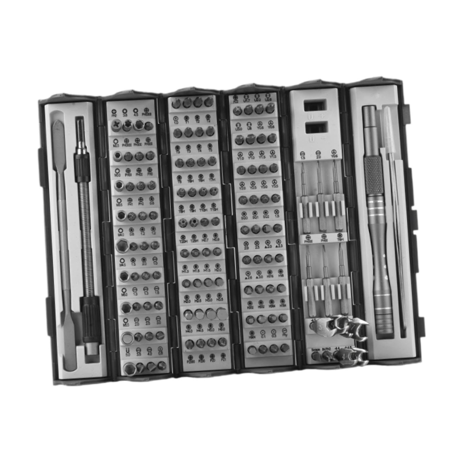 Jeu de Tournevis de Précision 128 En 1, étui de Rangement Cylindrique Enroulable, Kit D'outils de Réparation