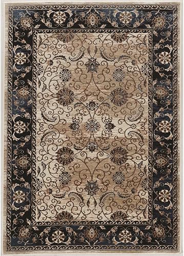 Linon RUGVT4491 Colección Vintage Isfahan 9x12, Azul, 9' x 12'