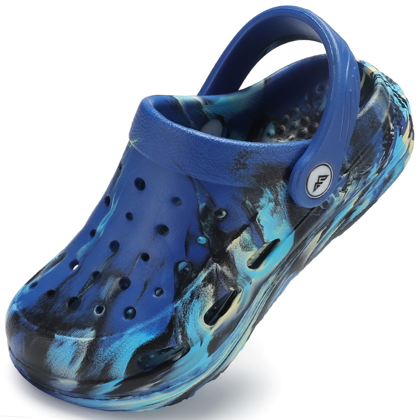 Kids Tie Dye Garden Clogs for Boys Girls | Lightweight Slip-On Water Shoes with Arch Support