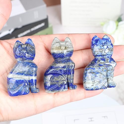 Miniatura 3 de Artistone Figura de gato de aventurina verde de 2 pulgadas tallada a mano con piedras preciosas de cristal curativas para decoración del hogar con
