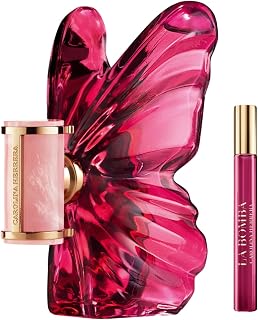 Carolina Herrera La Bomba Day-to-Night Eau de Parfum Duo, 80ml + Travel | Floral fruity women's fragrance set with full-size and refillable travel sprays for day-to-night wear, gifting and touch-ups.
