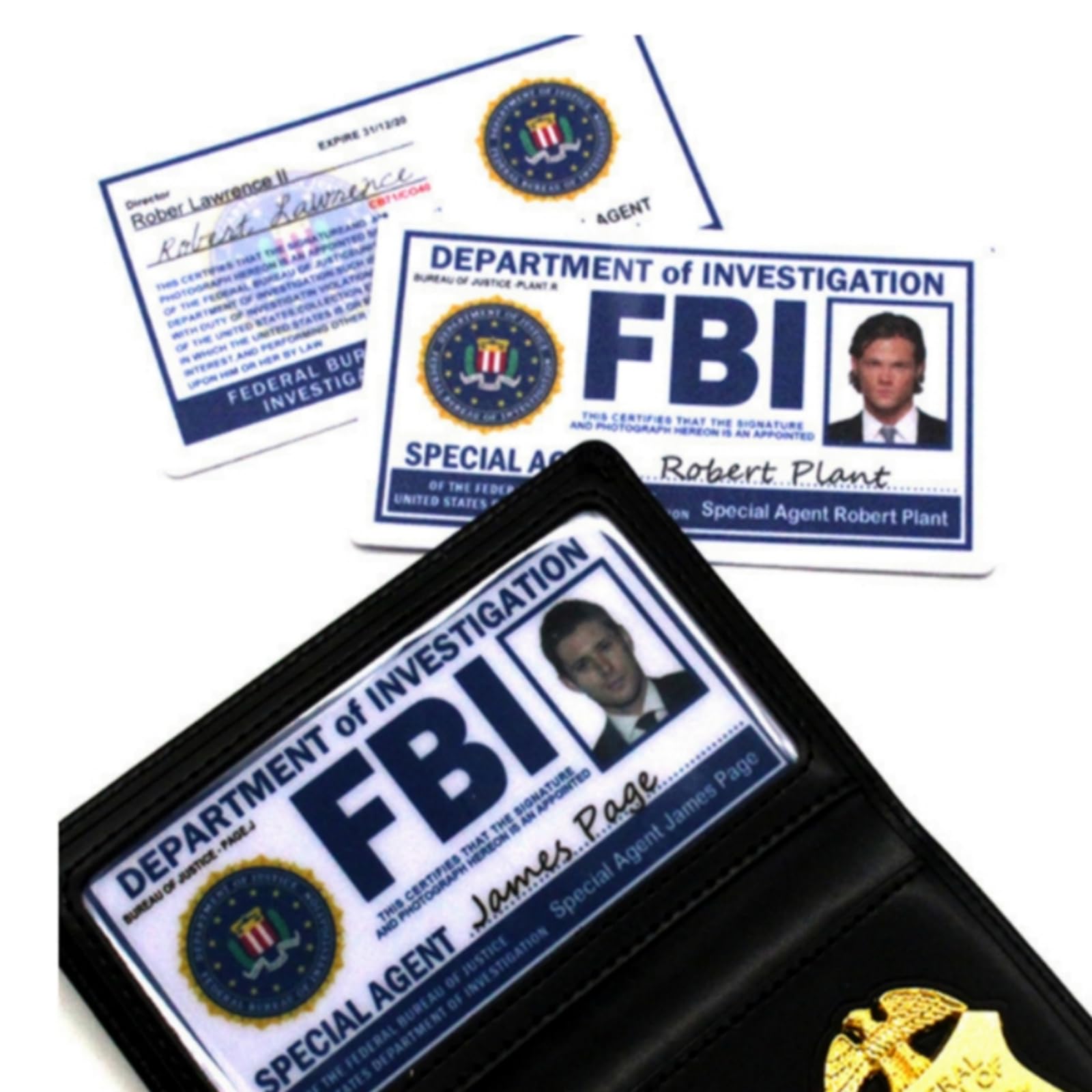 Novità FBI Roleplay Puntelli FBI Porta Carte Portafoglio In Pelle Della Polizia Badge Speciale Undercover Agente ID Holder Halloween Party Accessorio Regalo