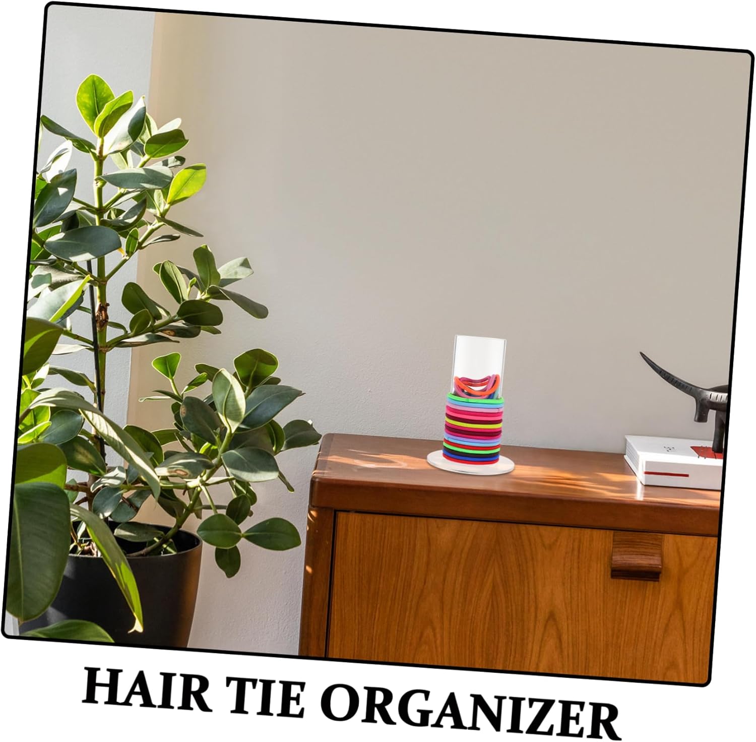 5pcs Scrunchie Display Stand Vertical Hair Tie Organizer Compact Holder for Hair Accessories Transparent Storage Rack for Bracelets and Headbands for Spaces