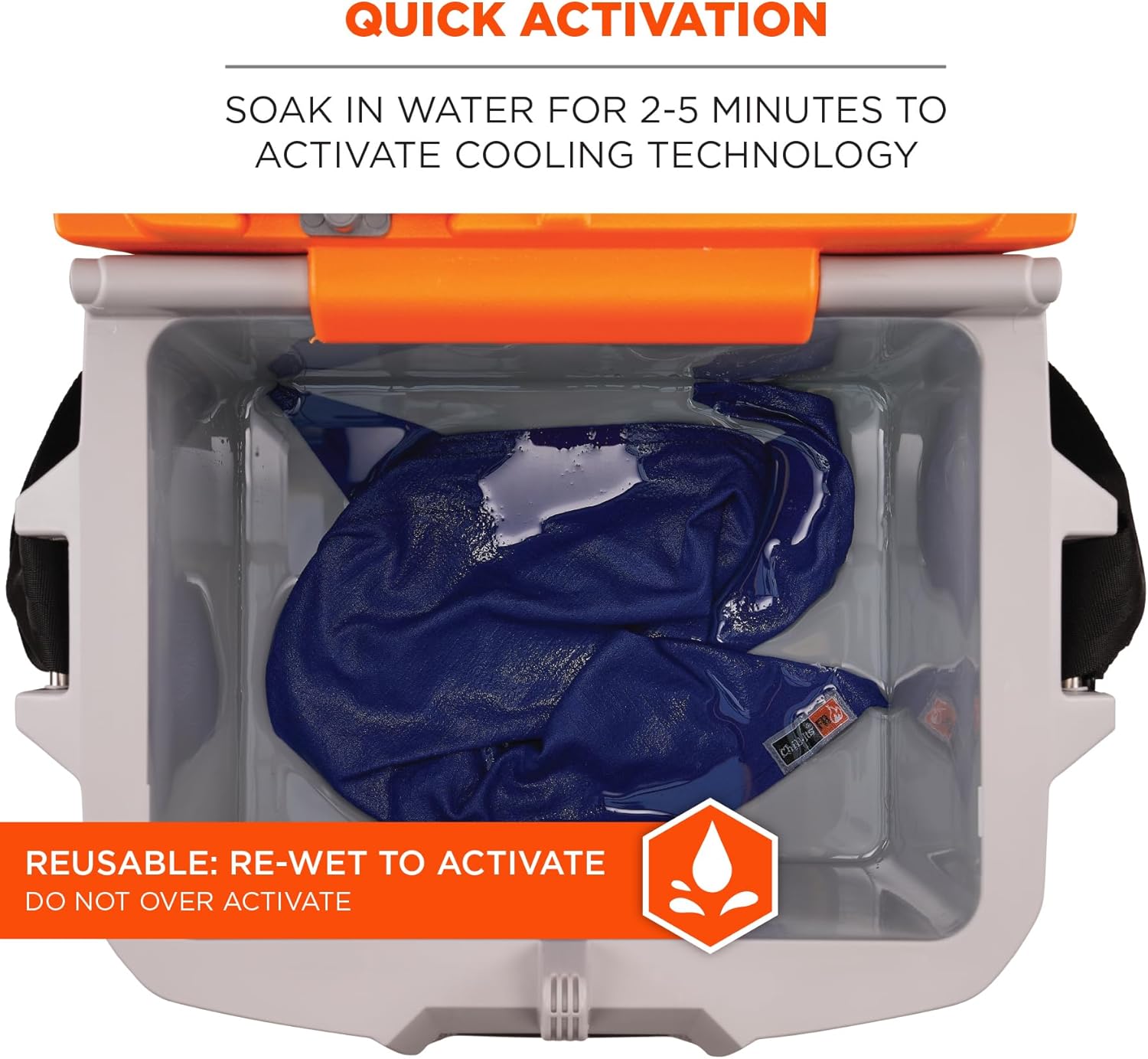 Cooling Dew Rag, Fire Resistant, Evaporative Polymer Crystals for Cooling Relief, Ergodyne Chill Its 6710FR,Lime