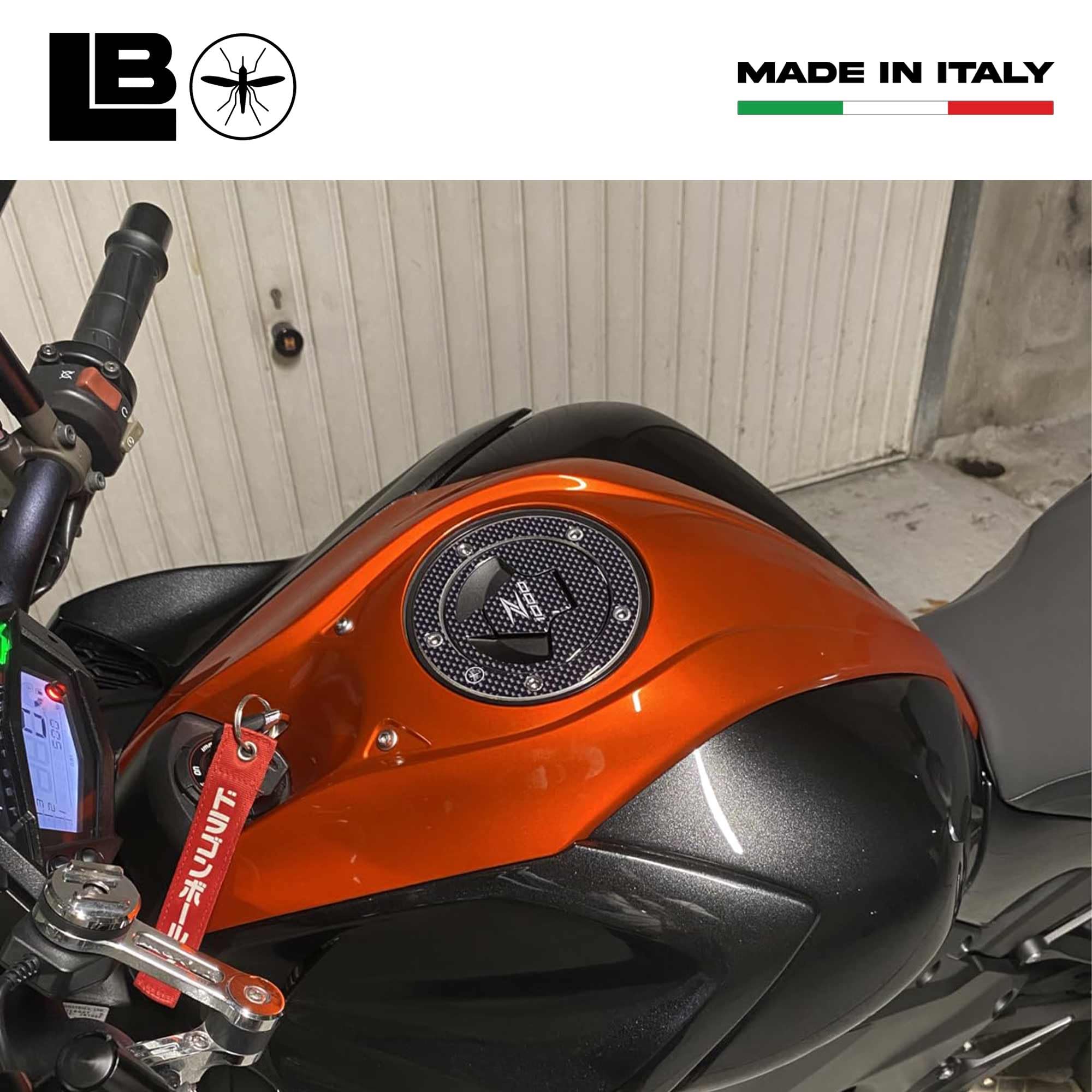 labelbike - Naklejka 3D z żywicy Dekoracyjna i Ochronna na Korek wlewu paliwa Motocykla kompatybilna z Kawasaki Z1000