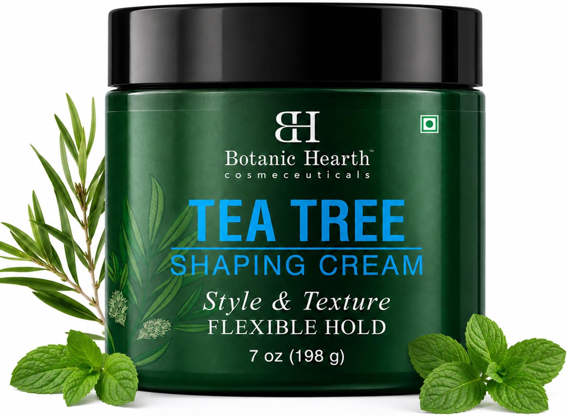 Tea Tree Shaping Cream, Hair Styling Cream With Collagen & Biotin | Style & Texture, Strong & Flexible Hold, For All Hair Types | Men And Women | Made In Usa | 7 Oz