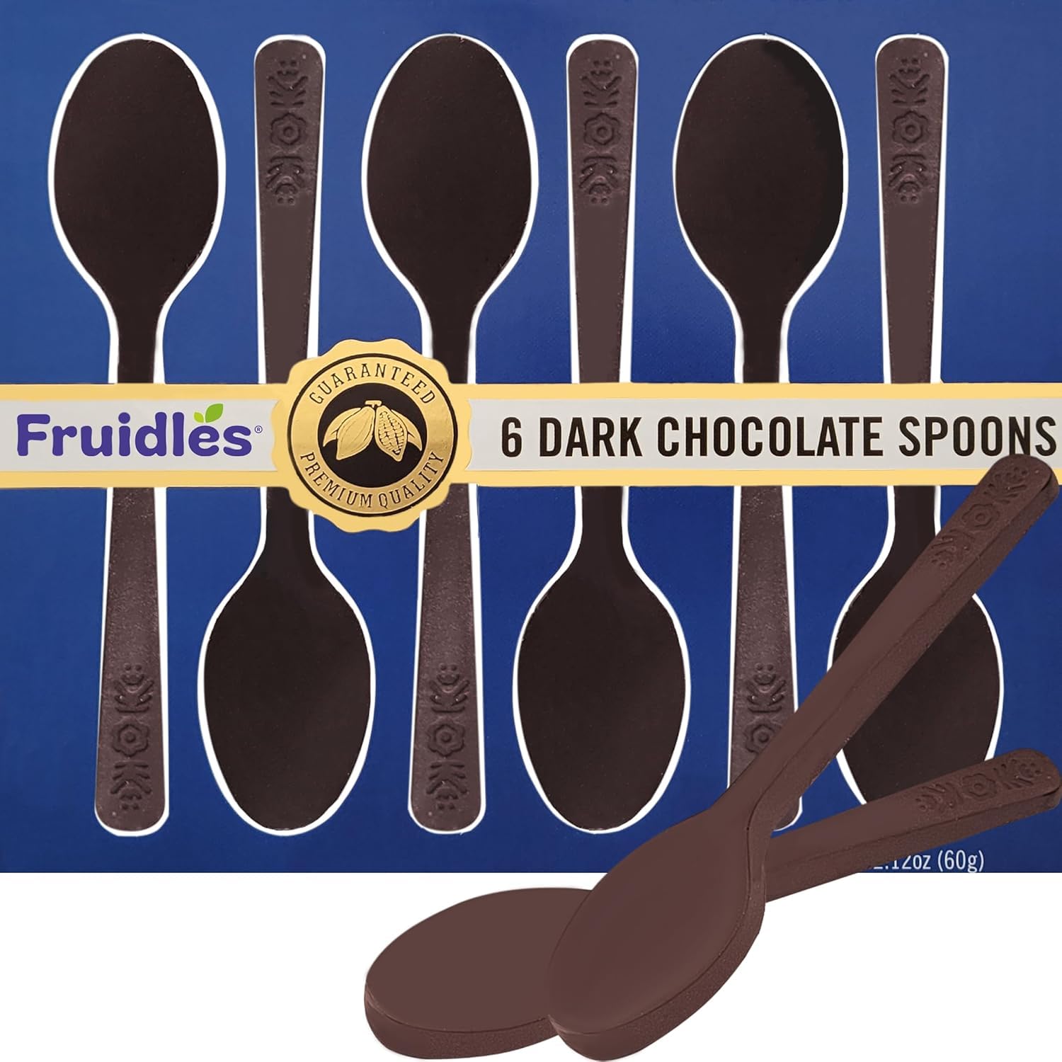 Dark chocolate spoon