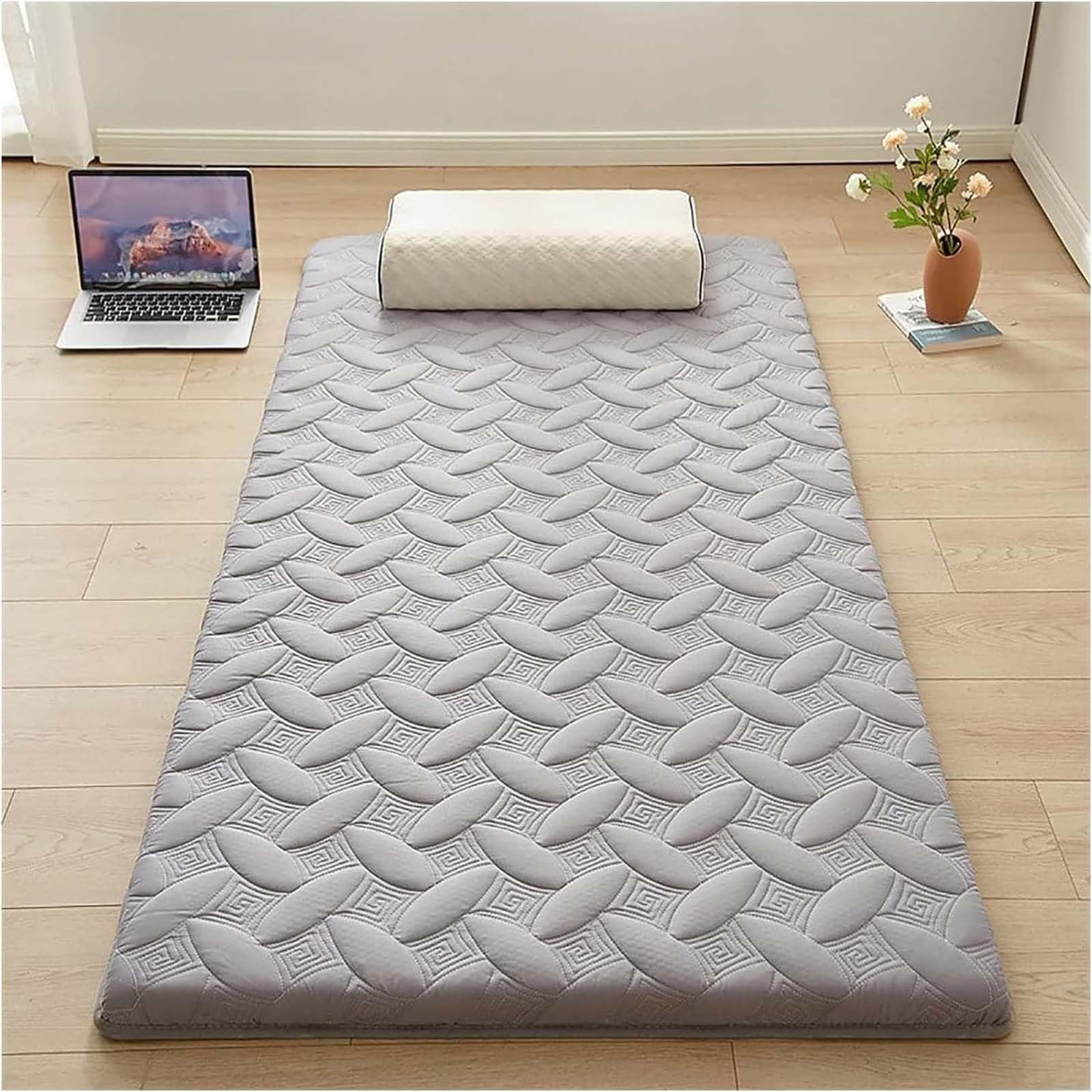 Japoński składany materac futon przenośny materac podłogowy materac kempingowy 180 x 200 cm wygodny i oszczędzający miejsce futon do domu i podróży