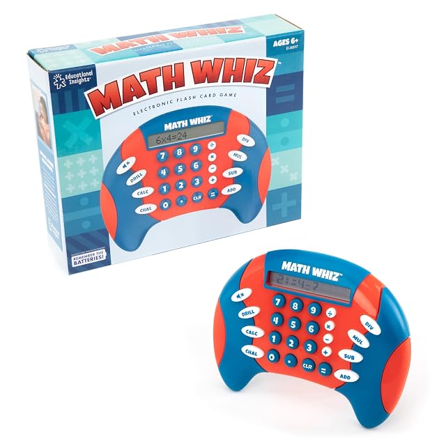 Foto 3 de 7 de Learning Resources Juego electrónico de matemáticas Math Whiz, 6+ años, Juego electrónico portátil