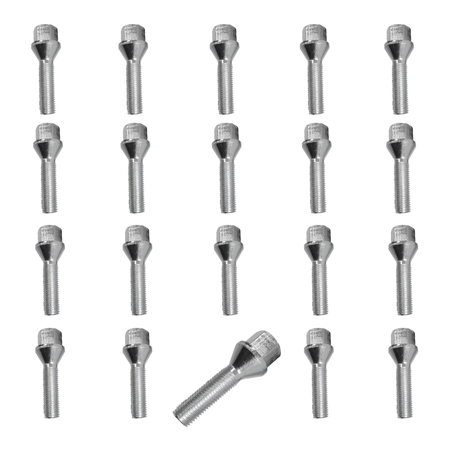 TRACER 20x Boulon de Roue M14x1,25 Conique 60° 45mm | Hex 17mm Compatible avec BMW 1 F20 LCI