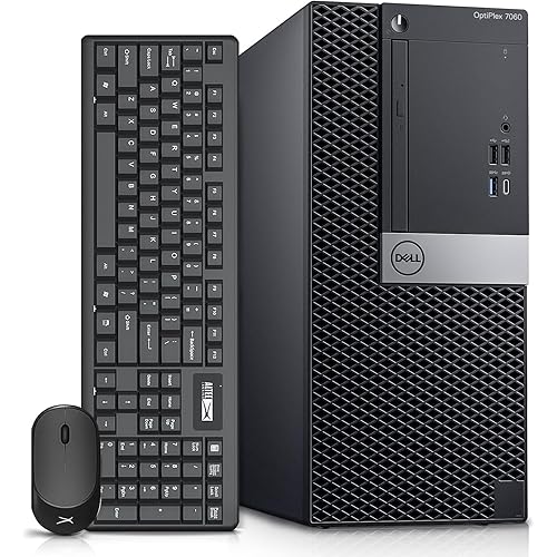 Dell OptiPlex 7060 Tower Computers Desktop Computer Windows 11,i7-8700 3.2GHz,32GB DDR4 Ram 512GB SSD M.2 NVMe SSD,Intel AX210 Built WiFi 6e Bluetooth 5.3, Refurbished Desktop,HDMI,DVD-RW (Renewed)
