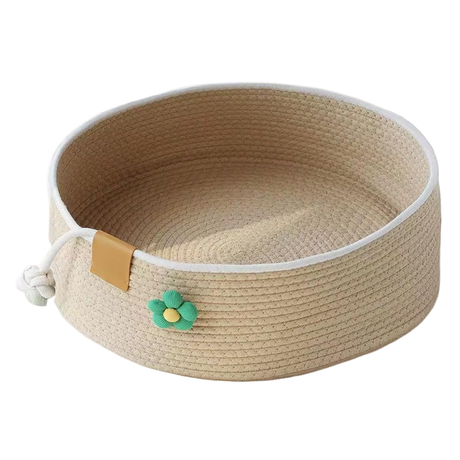 Lit pour chat tressé : panier de couchage et maison design pour le salon