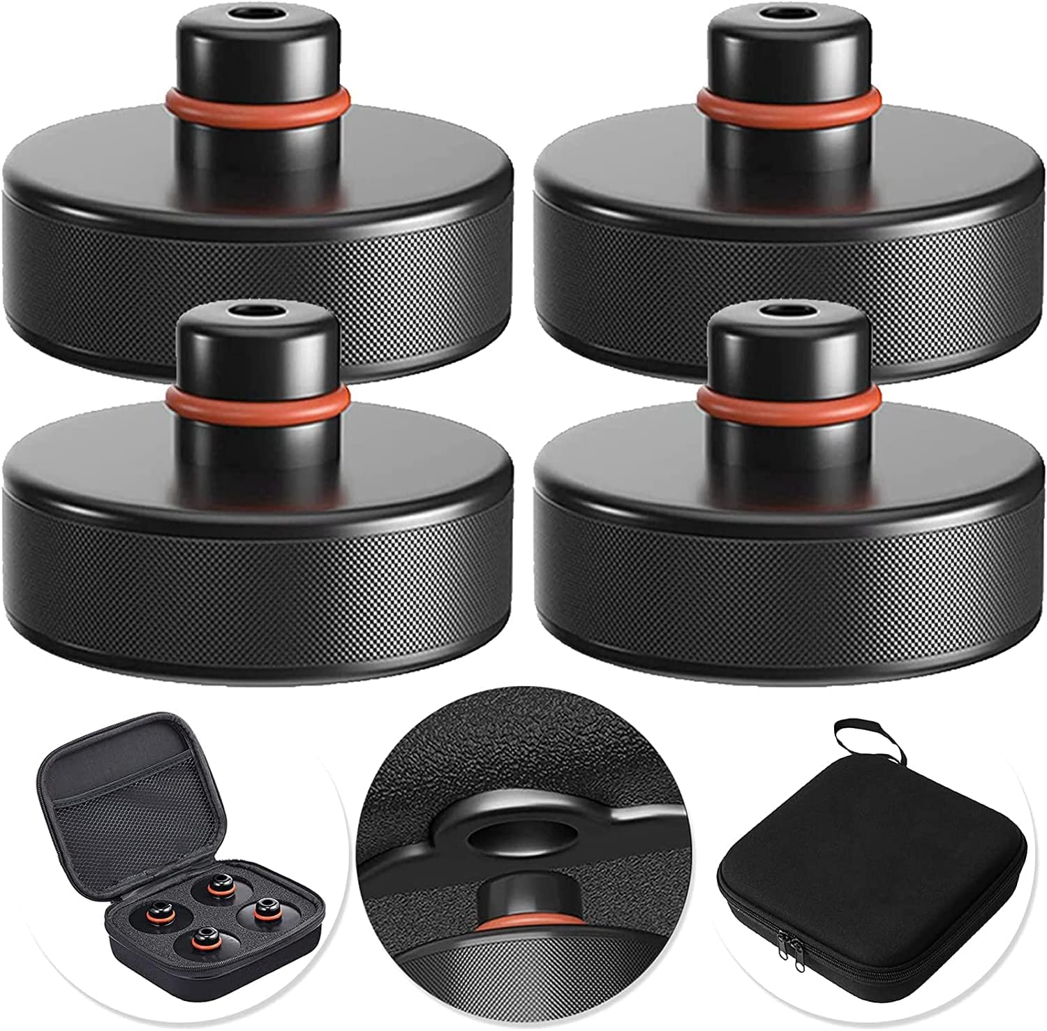 Moonmen 4Pcs Lifting Jack Pad for Tesla Model 3/S/X/Y, 4 Pucks with a Storage Case, Accessories for Tesla Vehicles