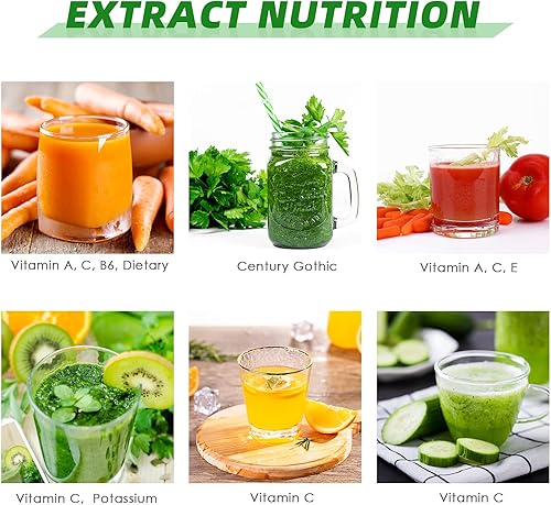 Miniatura 6 de Masticación de exprimidores, Apio Lento Juicer Máquina de Prensa Fría Exprimidor para ApioVegetalTrigo, Extractor de Jugos y Vegetales, Máquina