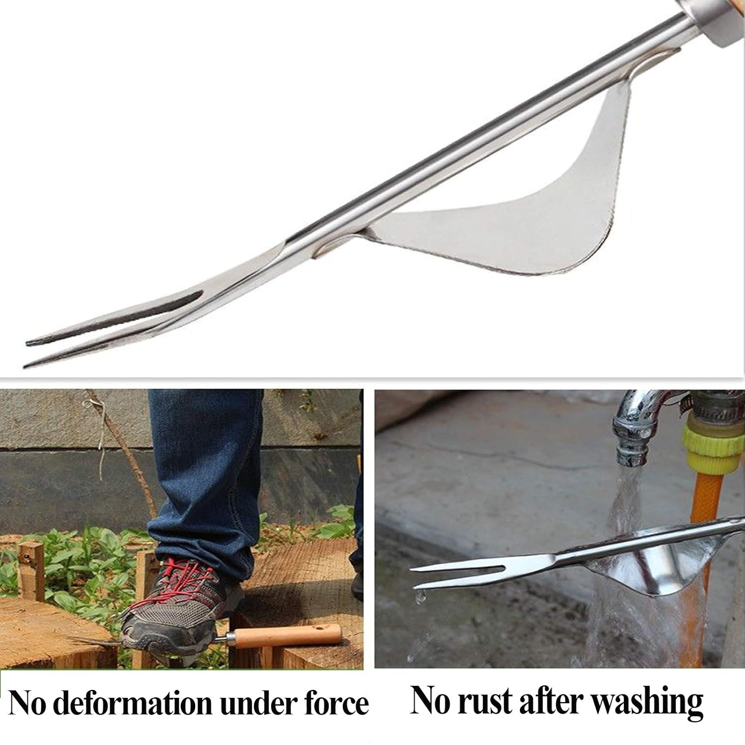Stainless Steel Hand Weeder Tool Garden Weeder Hand Tool,Ergonomic Weeder Tool for Weeding Your Garden for Super Easy Weeding and Deeper Digging - Sturdy Chrome Plated Steel : Patio, Lawn & Garden