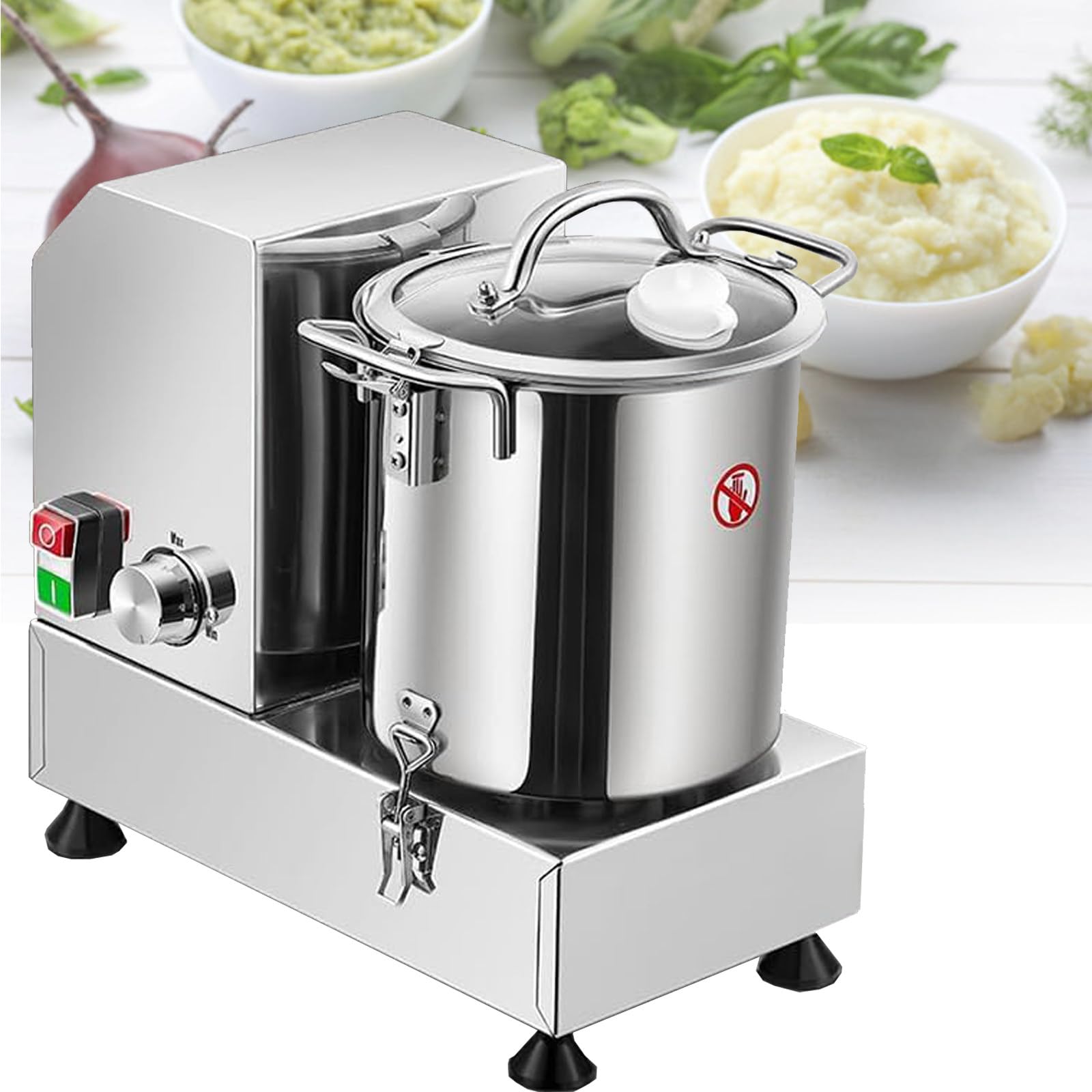 AYCDL Heavy Duty Commercial Vegetable Cutters, Grater Shredder Food Processor, with Removable Stainless Steel Bucket for Cleaning
