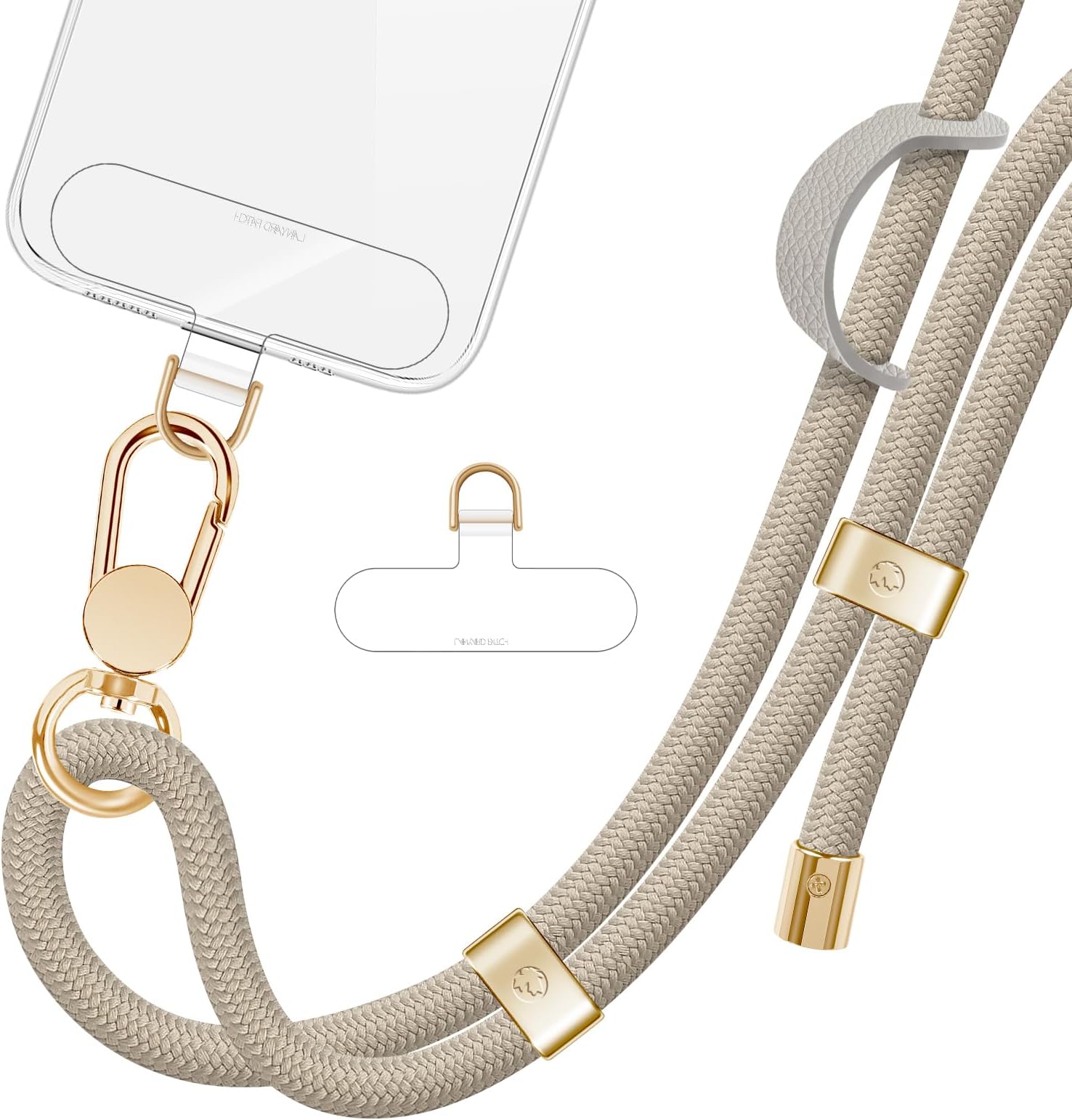 Phone Lanyard Crossbody Phone Strap Premium Neck Strap Adjustable Phones Lanyard with Upgrade Metal Buckle and 2 TPU Tether Tabs Compatible with Most Smartphones