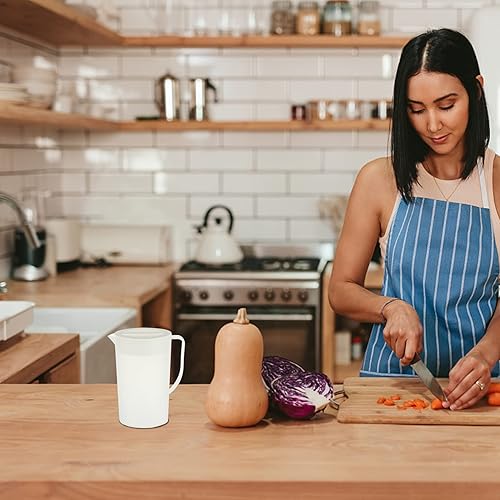 Miniatura 9 de Jarra de plástico HEMOTON con tapa y mango resistente al calor, jarra de agua fría y caliente, jarra de agua para zumos, bebidas, camping, picnics