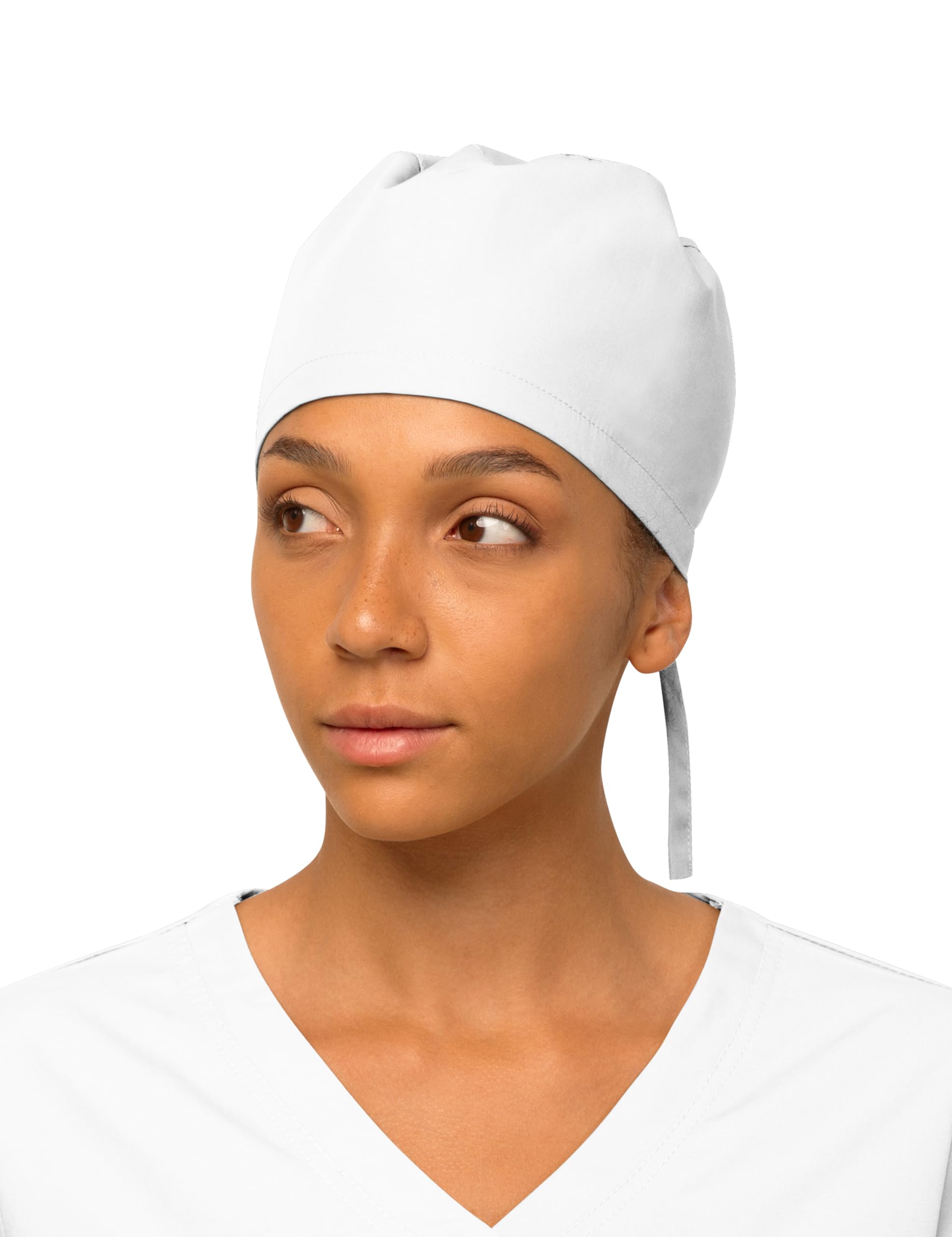 Women’s Working Scrub Cap with Adjustable Elastic Tie-Back – Lightweight, Washable Nursing Cap with Built-in Sweatband