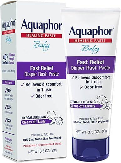Aquaphor Baby Diaper Rash Paste – For Serious Diaper Rash and Flare-ups – 3.5 Oz. Tube