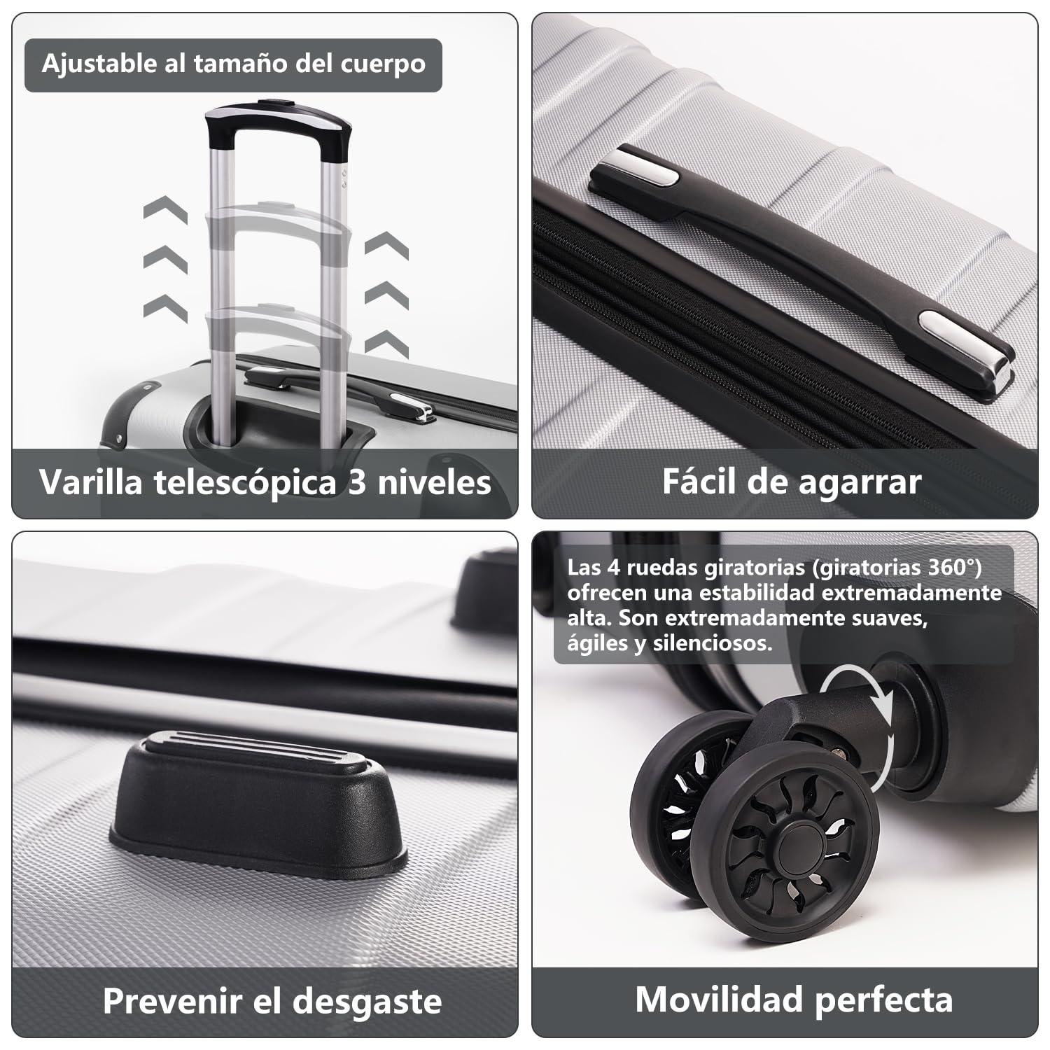 COOLIFE Maleta Mediana 67 cm, Maleta de Viaje Ligera 60L con Cerradura TSA | Maleta de 67x46x26 cm, ruedas giratorias, pequeñas resistentes a los impactos, vacaciones, viajes internacionales y cruceros