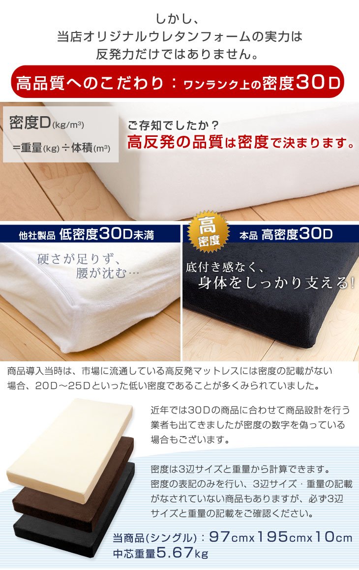 Amazon｜三つ折り 30D 13810040 (Brown)｜折りたたみマットレス