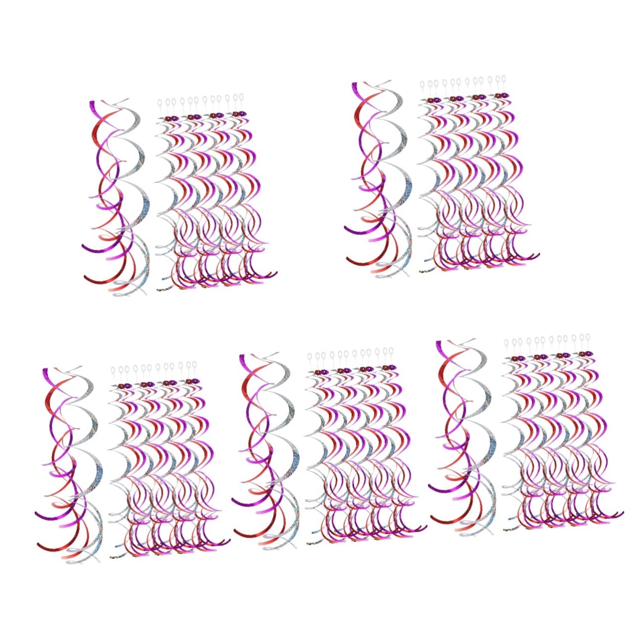 Amosfun 25 Set decorazione della festa decorazioni natalizie christmas decorations Decorazione di nozze turbinii sospesi decorazioni per feste decorazione di halloween sospeso pvc