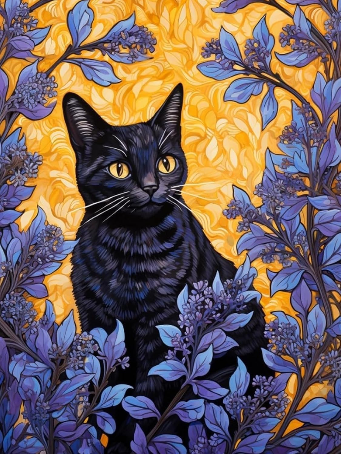 FanZheZhe 11Ct Cross Stitch Kits，Count Counted Stamped Pre Printed Cross Stitch Embroidery Kits for Adults Beginners Starter Advanced Easy Crossstitch Animal Cat 11Ct40X50Cm