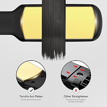 Amazon.com : Terviiix Titanium Flat Iron Hair Straightener