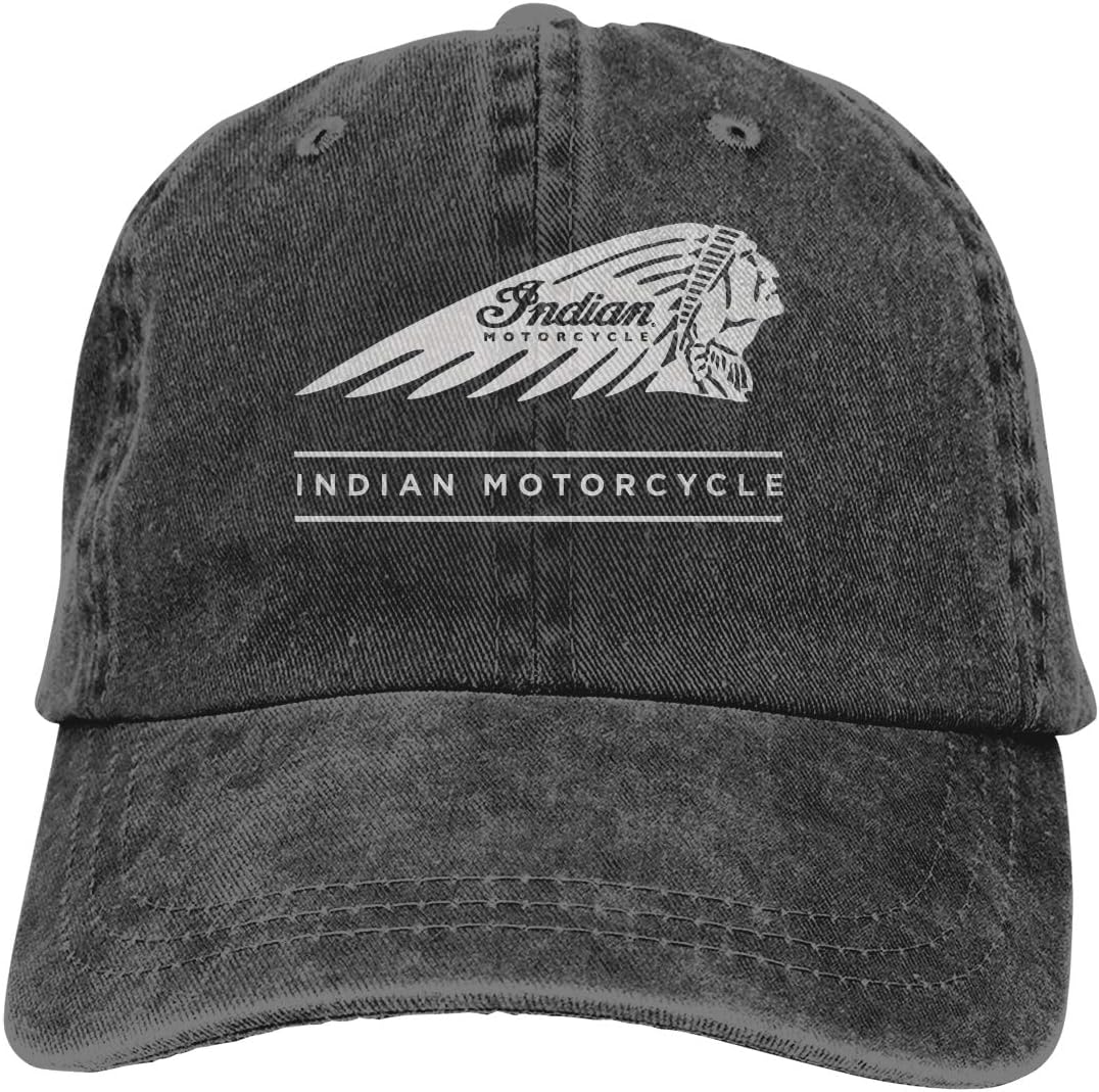Unisex Adults Vintage Washed Baseball Cap Adjustable Dad Hat - Baorol Indian Motorcycle Adjustable Baseball Washed Cap Black