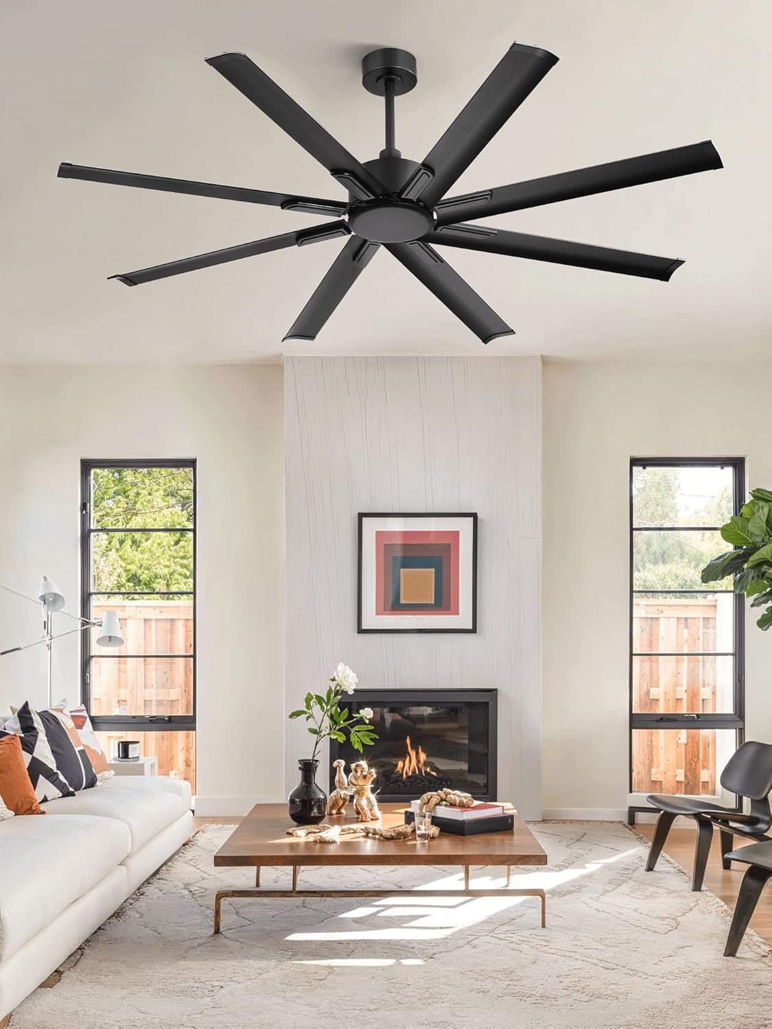 ZMISHIBO 65 Inch Industrial DC Motor Ceiling Fan remote control