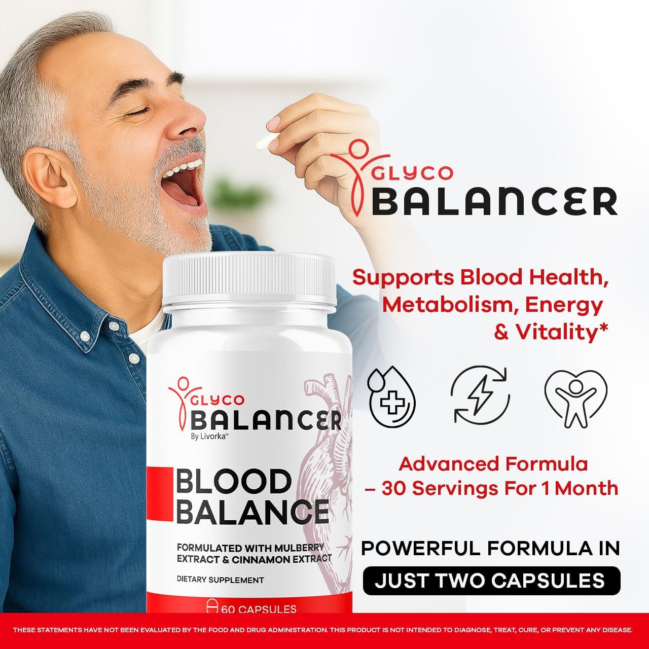 (2 Pack) Glyco Balancer Capsules - Official GlycoBalancer Supplement Support Pills Advanced Formula All Natural Premium Ingredinets for Health Support Vitamins and Wellness, 120 Capsules for 2 Months - Image 2