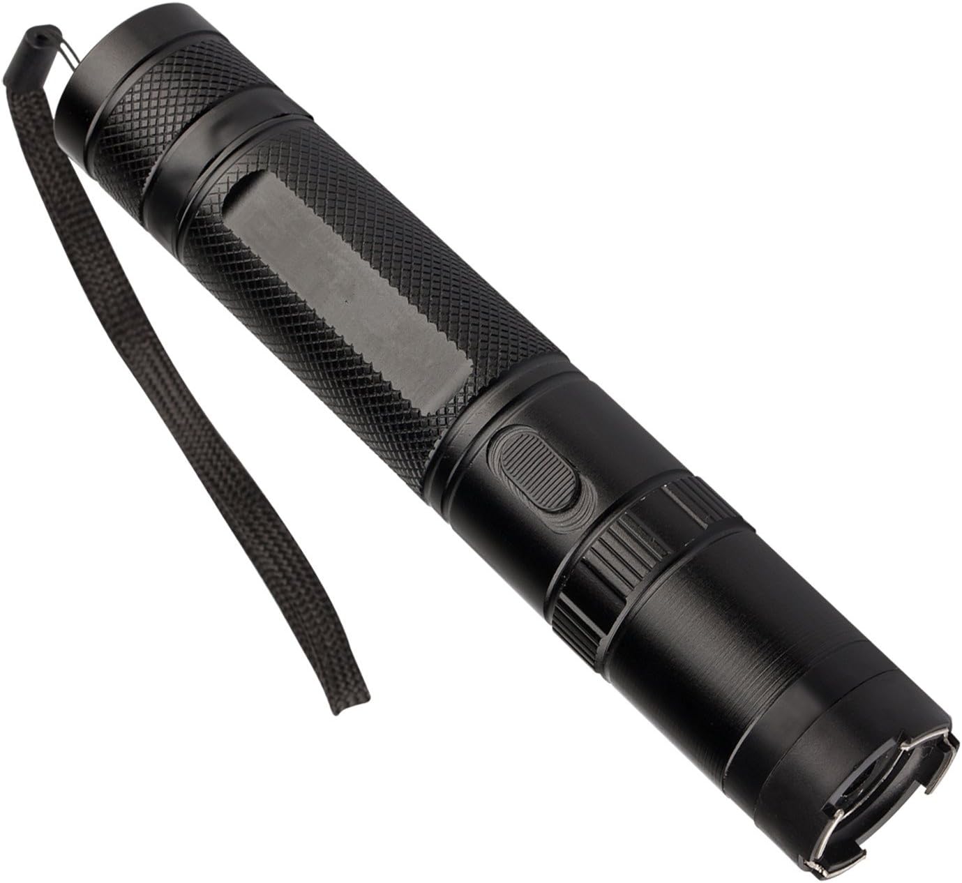 JONCSON Stun Heavy Duty Rechargeable with LED Tactical Self Defense Flashlight (Black)