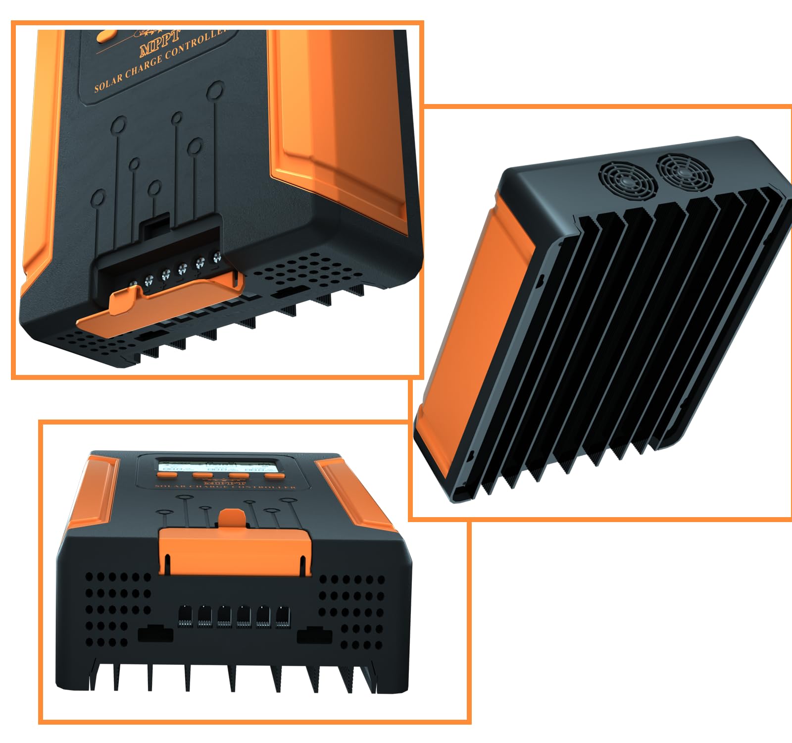 Regulator ładowania słonecznego 80 A 180 V MPPT 12 V/24 V/36 V/48 V, automatyczna metalowa obudowa z rozpraszaniem ciepła, podwójne wentylatory i wyświetlacz LCD do akumulatora LiFePO4 Gel