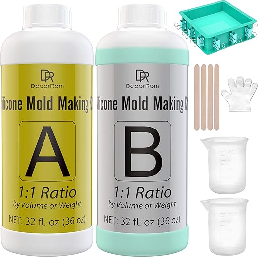 Silicone Mould Making Kit 1.9L/2kg Liquid Silicone Rubber 15A with
