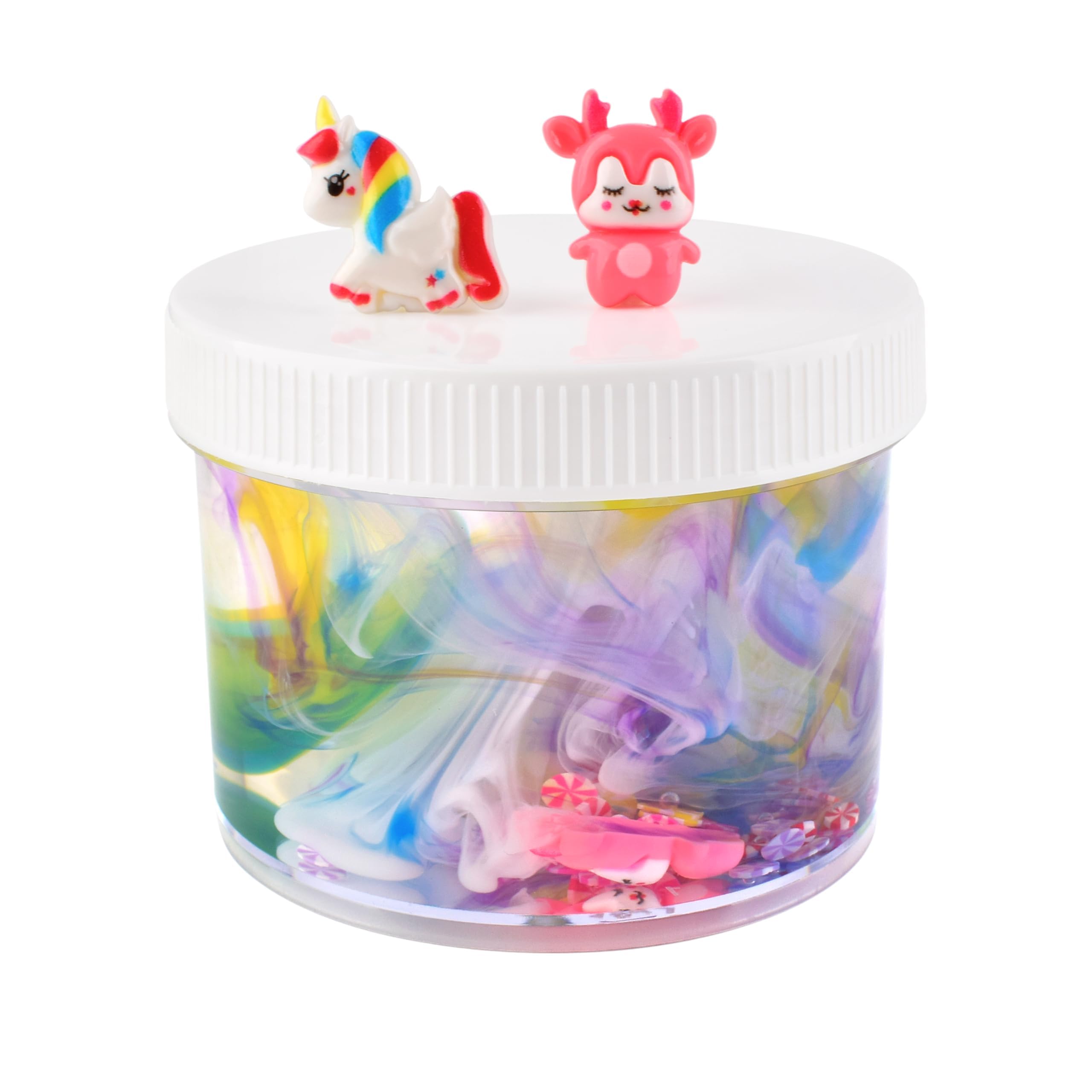 Clear Slime Rich Colors, Valentine's Day Slilme Soft, Jelly Crunchy Crystal Cute Slime for Birthday Party Favor, DIY Colorful Easter Girls and Boys Scent Slime, Stress-Reducing Sensory Toys for Kids