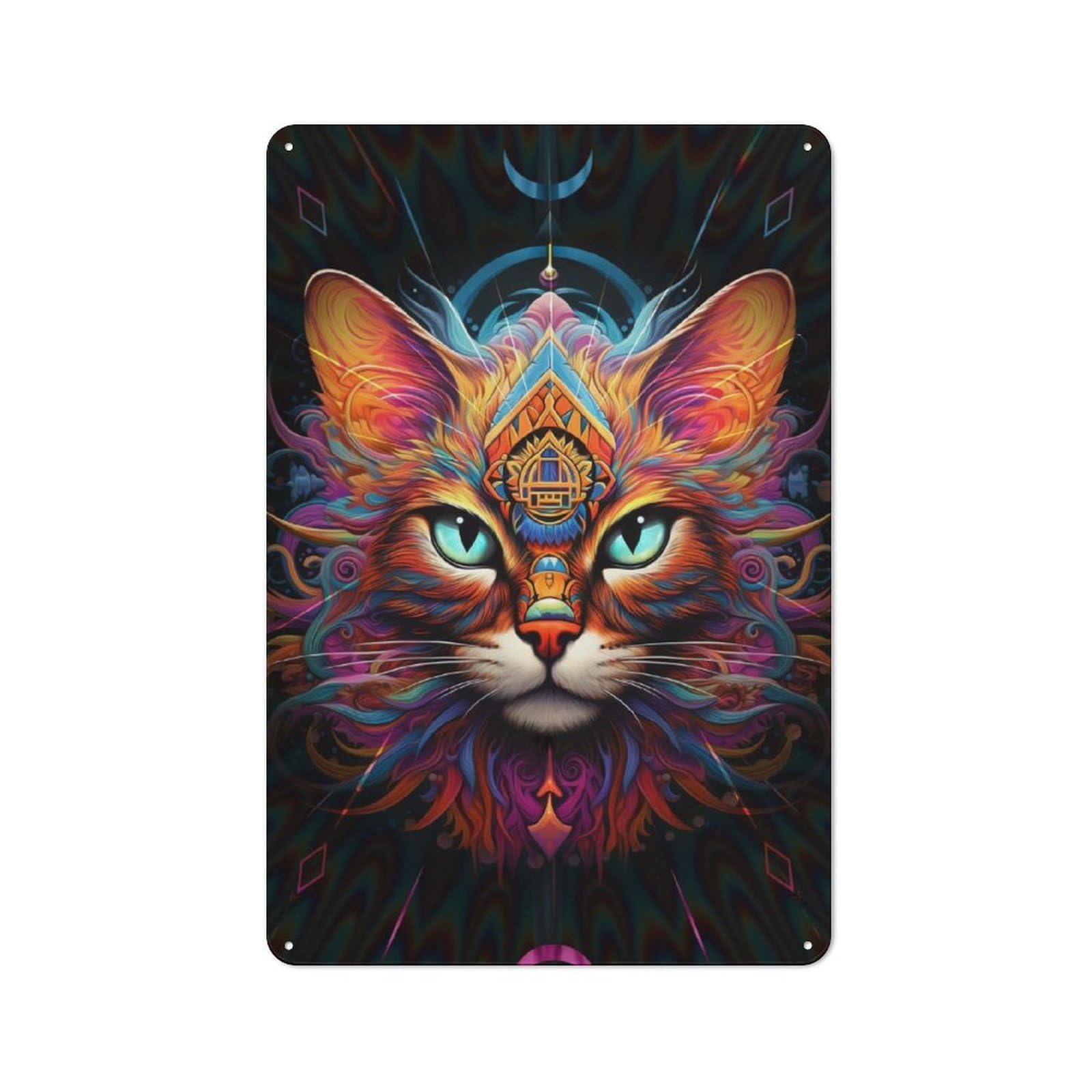 Junmoney Cat Tin Wall Plaque 30X20cm With For Guest Room Or Hallway, For Metal Sign Collectors, For Garage And Workshop Walls