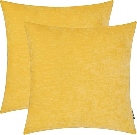 bright yellow throw pillows