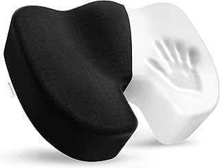 Bomdaia Seat Cushion for Office Chair, Desk Chair Car Seat Cushion for Tailbone Pain, Memory Foam Coccyx Seat Cushion for Sciatica, Back Pain Relief (Black)