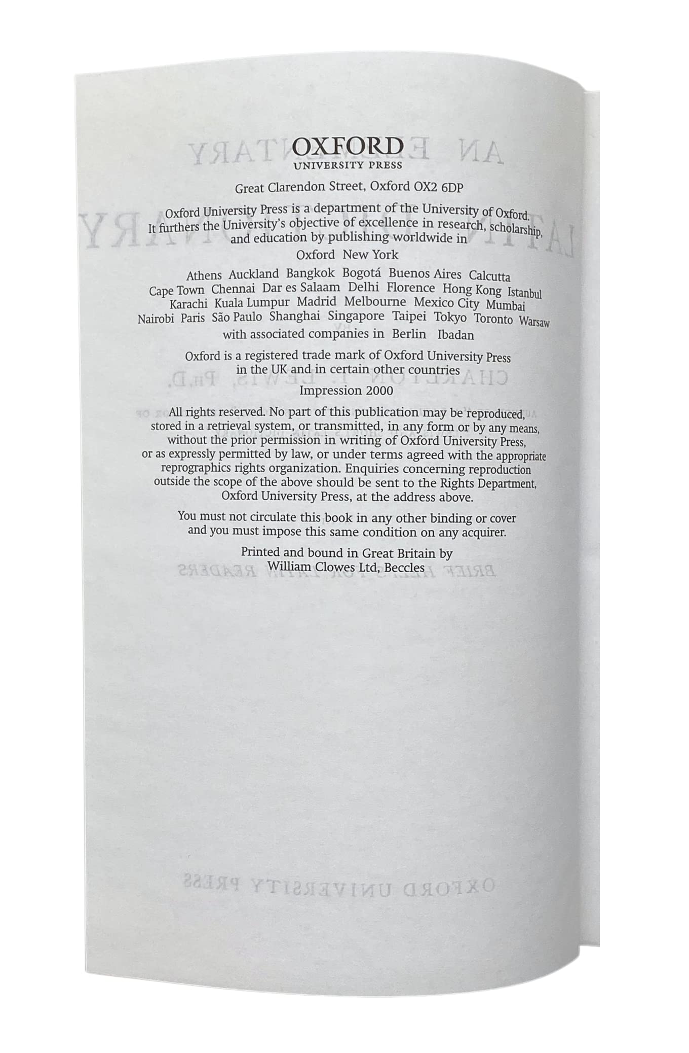 Elementary Latin Dictionary: With Brief Helps for Latin Readers