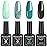 senvenski Teal Gel Nail Polish Kit - UV/LED Soak Off Nail Art Set with Blue Glitter Mint Olive Army Aqua Green Emerald Turquoise Colors | Manicure Gift Kit for Women Salon Home Use(CS007)