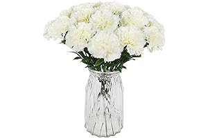 16PCS White Carnations Artificial Flowers - Decor for Any Occasion